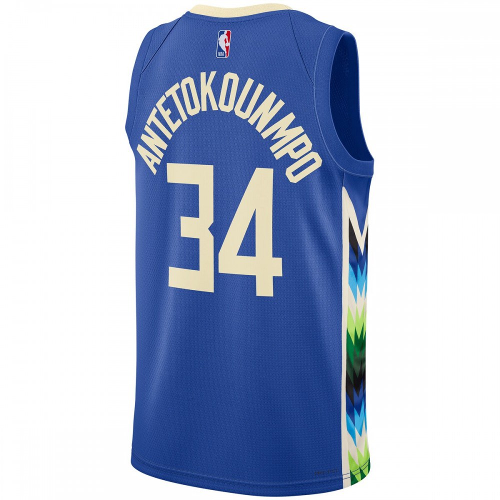 Giannis Antetokounmpo Milwaukee Bucks Unisex 2022/23 Swingman Jersey - City Edition - Royal-Pro Kit Vault | Brand New 26/27 Sports Jerseys